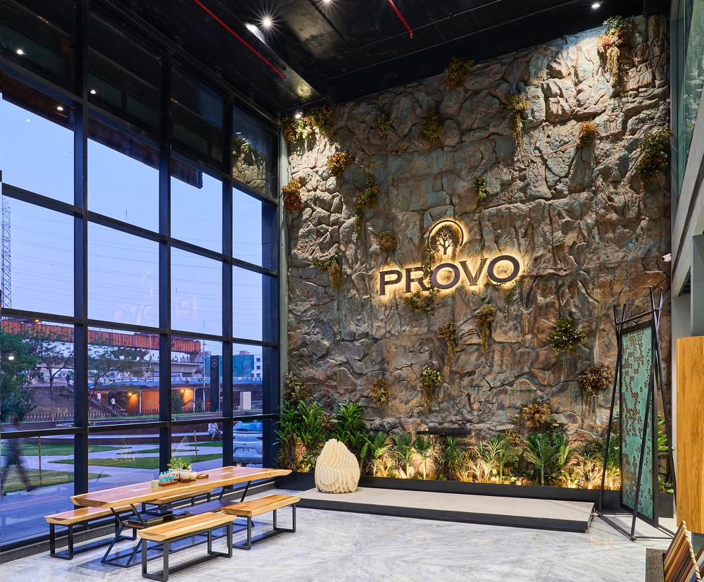 PROVO premium interior materials showroom with living green wall, Topsia, Kolkata