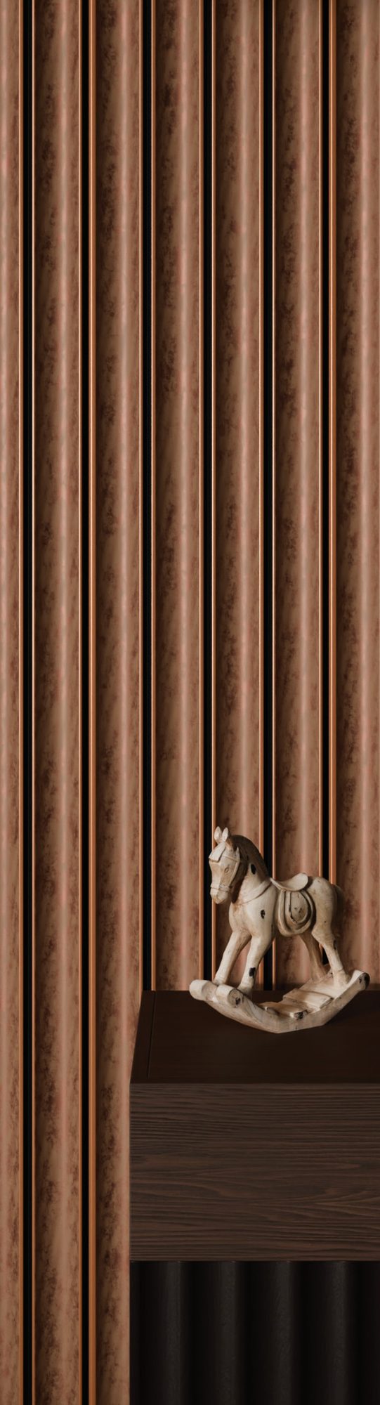 Louvers & Fluted Profiles used in a completed Kolkata interior project by PROVO — example 10